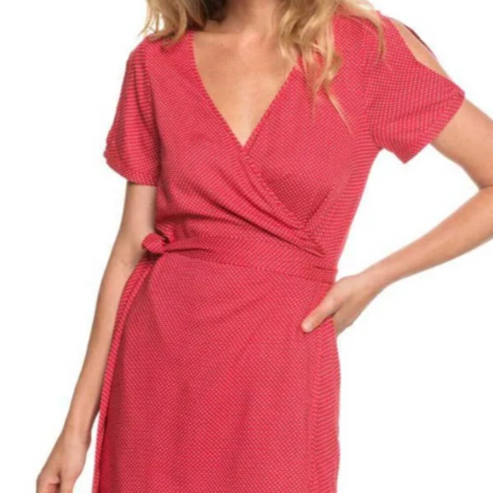 Women's Roxy Monument View Red Wrap Dress XL